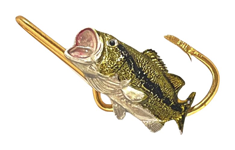Hookits Largemouth Bass Fishing Hook Hat Pin Clip Cabela's